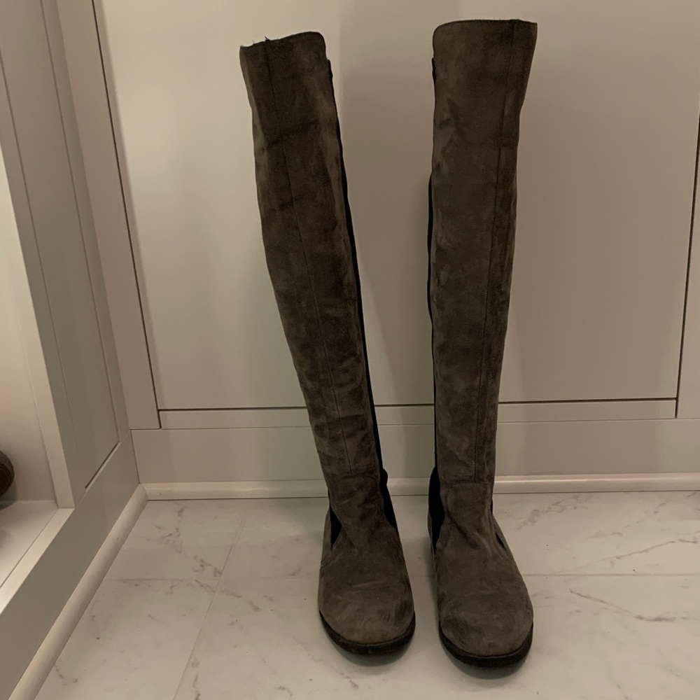 Audrey Brooke Taupe Over-the-Knee Boots